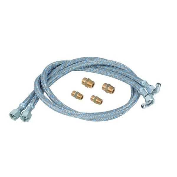 Lot de 2 flexibles et 4 raccords