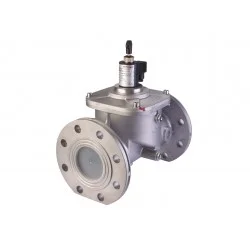 Electrovanne gaz à réarmement manuel NF Aluminium brides DN100 600mBar