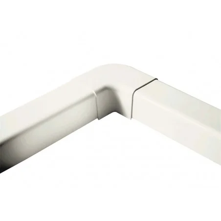 Coude plat 90° 80 mm blanc pur