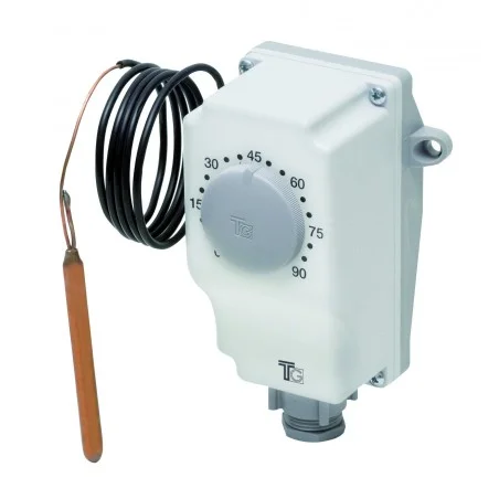 Aquastat avec capillaire de 0 à 90° avec réglage externe