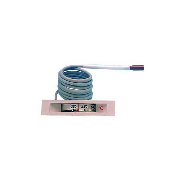 Thermomètre rectangulaire 68X14 de 0/120°C