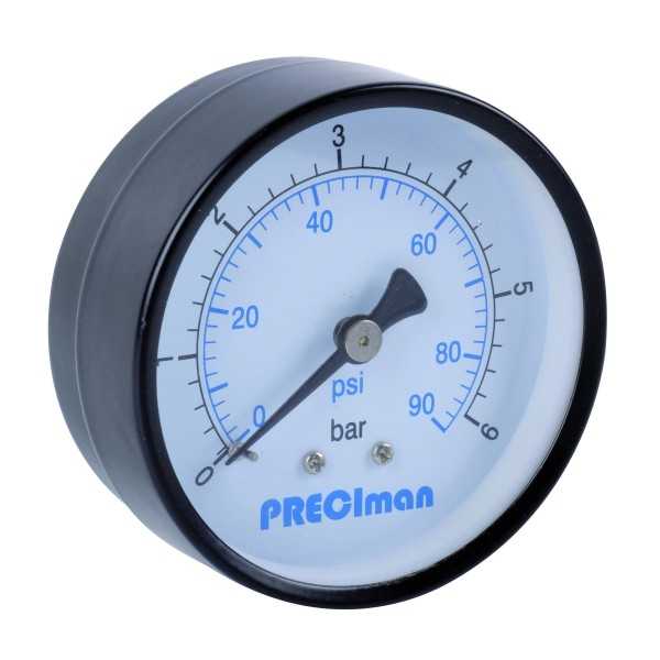 Manomètre acier axial D63 0/10bar G1/4'