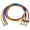 Jeu de 3 Flexibles 1/4 SAE femelle droit x 1/4 SAE femelle 45°