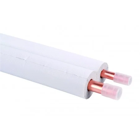 Tube cuivre double 1/4 - 3/8 pré-isolé M1 Tube cuivre double 1/4 - 3/8 pré-isolé M1