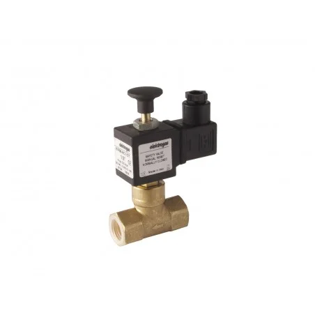 Electrovanne gaz à réarmement manuel NF laiton 1\' 600mBar
