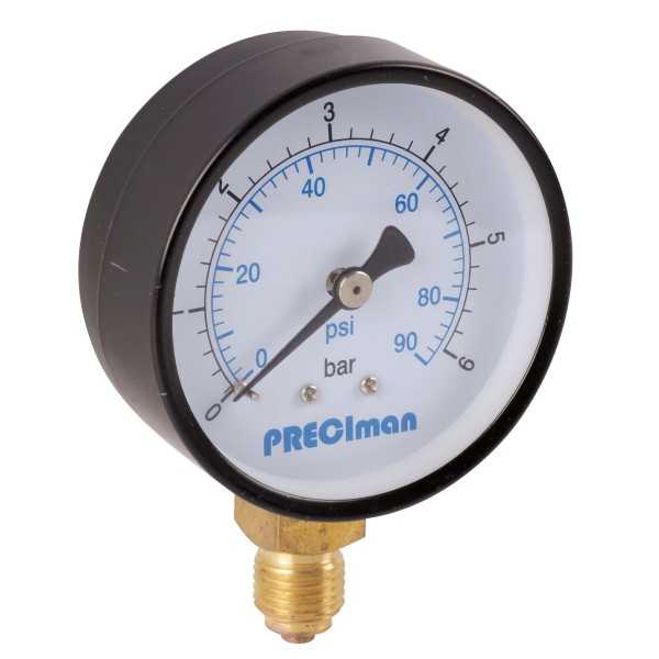 Manomètre acier vertical D63 0/16bar G1/4'