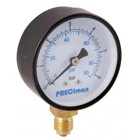 Manomètre acier vertical D63 0/40bar G1/4'