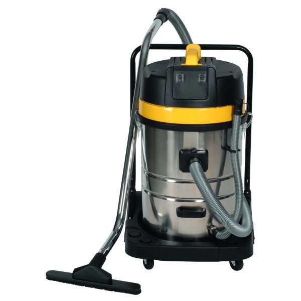 Aspirateur inox 70L + chariot