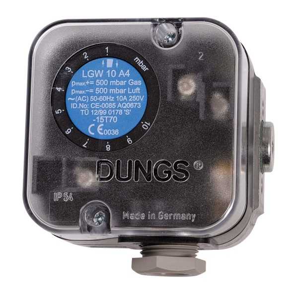 Pressostat gaz 2,5 à 50Mbar LGW 50 A4