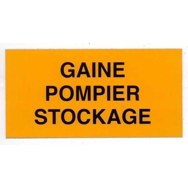 Etiquette rigide gaine pompier stockage