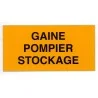 Etiquette rigide gaine pompier stockage