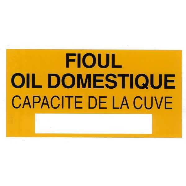 Etiquette : Fioul-Oil Domestique Capacité