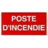 Etiquette rigide poste d\'incendie
