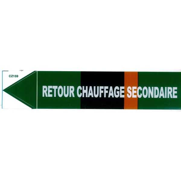 Etiquette RETOUR CHAUFFAGE SECONDAIRE