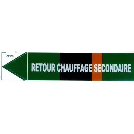 Etiquette RETOUR CHAUFFAGE SECONDAIRE
