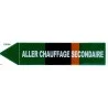 Etiquette ALLER CHAUFFAGE SECONDAIRE