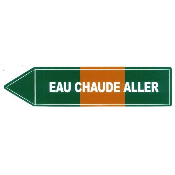 Etiquette 'eau chaude aller'