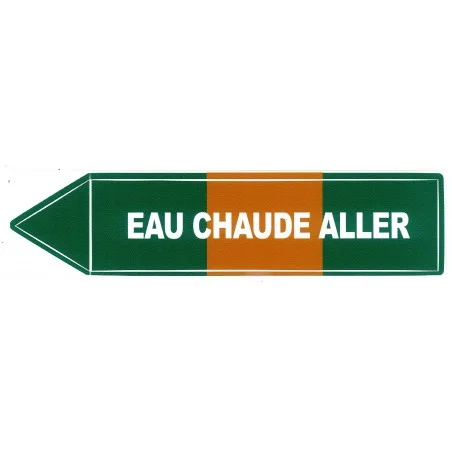 Etiquette 'eau chaude aller'