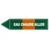 Etiquette 'eau chaude aller'
