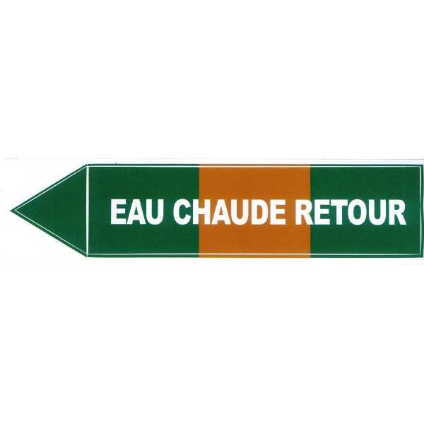 Etiquette 'eau chaude retour'