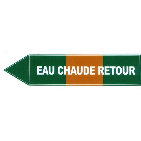 Etiquette 'eau chaude retour'