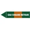 Etiquette 'eau chaude retour'