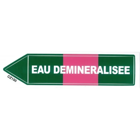 Etiquette eau déminéralisée