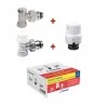 Kit droit trois pièces pour radiateur 3/8"