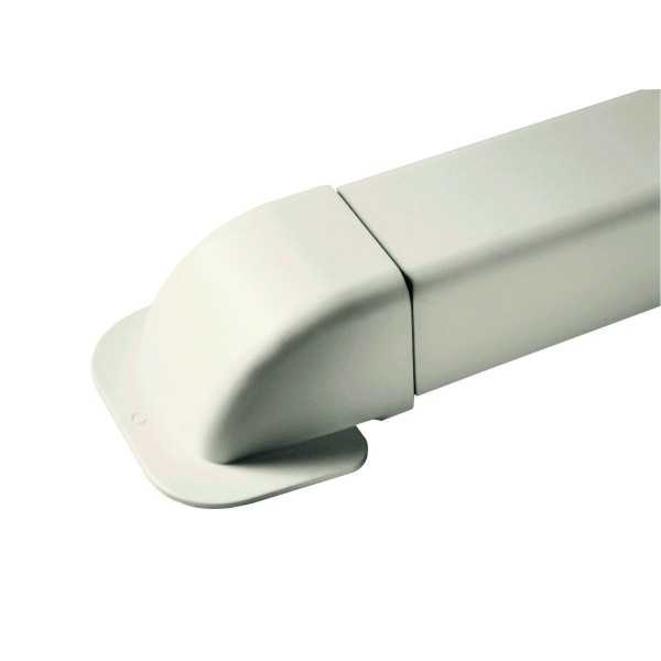 Amorces de mur - pour goulotte 80 mm - RAL9001