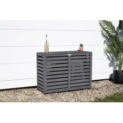 Cache climatisation Composite gris anthracite M - 882x286x676