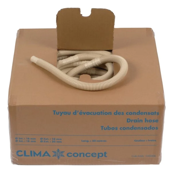 Tuyau évacuation des condensats en rouleau de 50 mètres