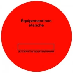 Rouleau de 100 étiquettes de contrôle étanchéité rouges