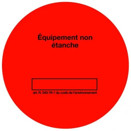 Rouleau de 100 étiquettes de contrôle étanchéité rouges